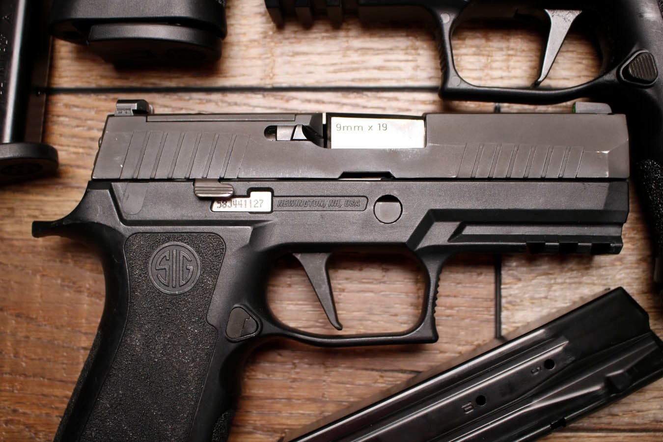 SIG SAUER P320 X Carry 9mm Optic Ready Police Trade-In Pistols with Night Sights and Linndale PD Engraving (Very Good Condition)