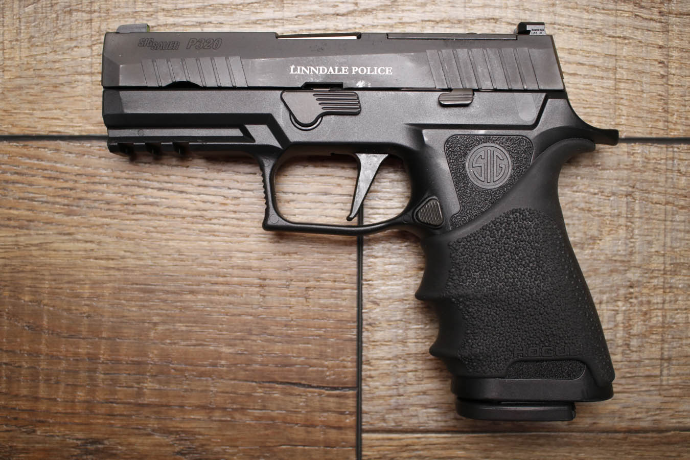 SIG SAUER P320 X Carry 9mm Optic Reaedy Police Trade-In Pistol with Night Sights and Linndale PD Engraving