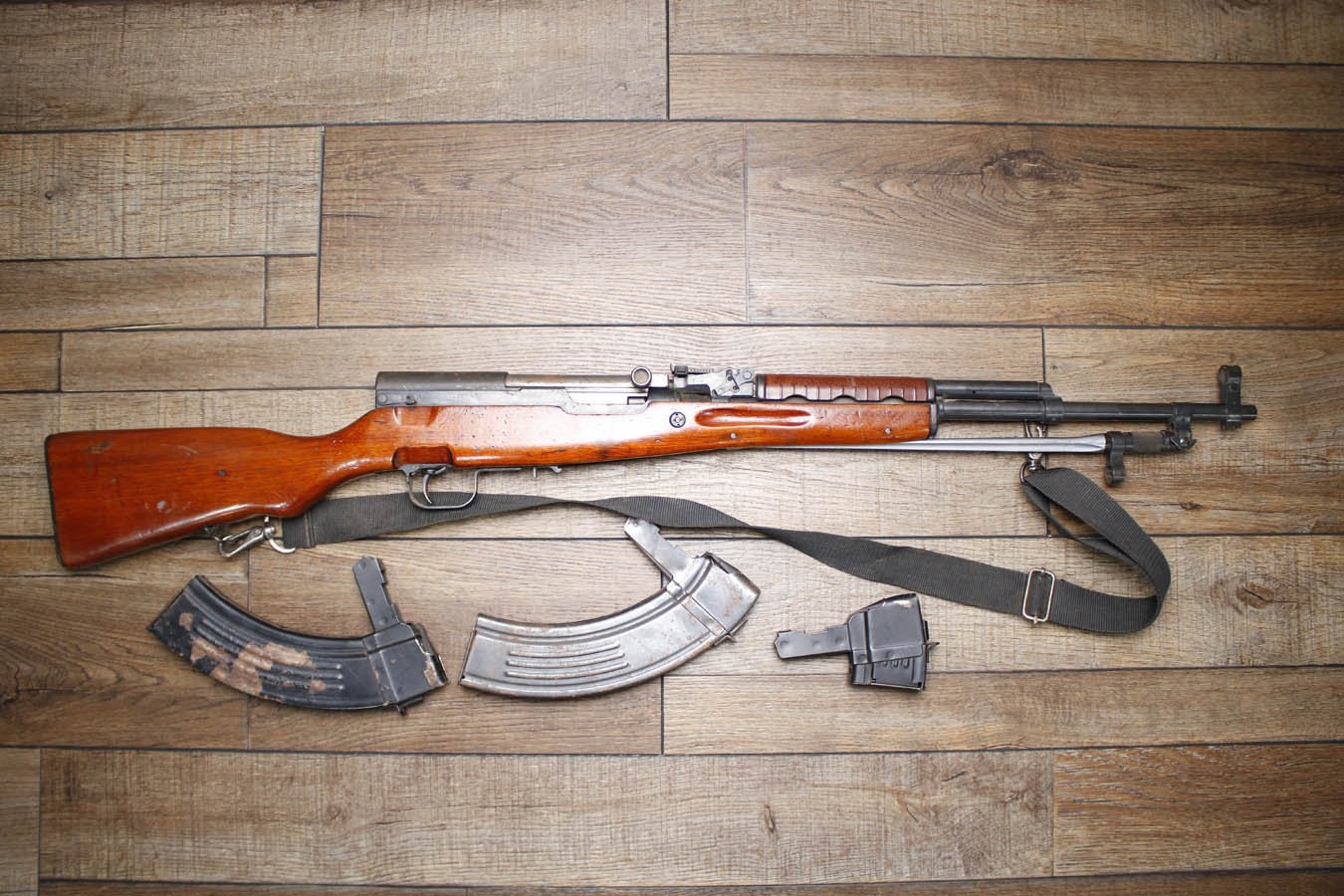 NORINCO SKS 7.62x39mm Police Trade-In Rifle with Three Magazines and Bayonet