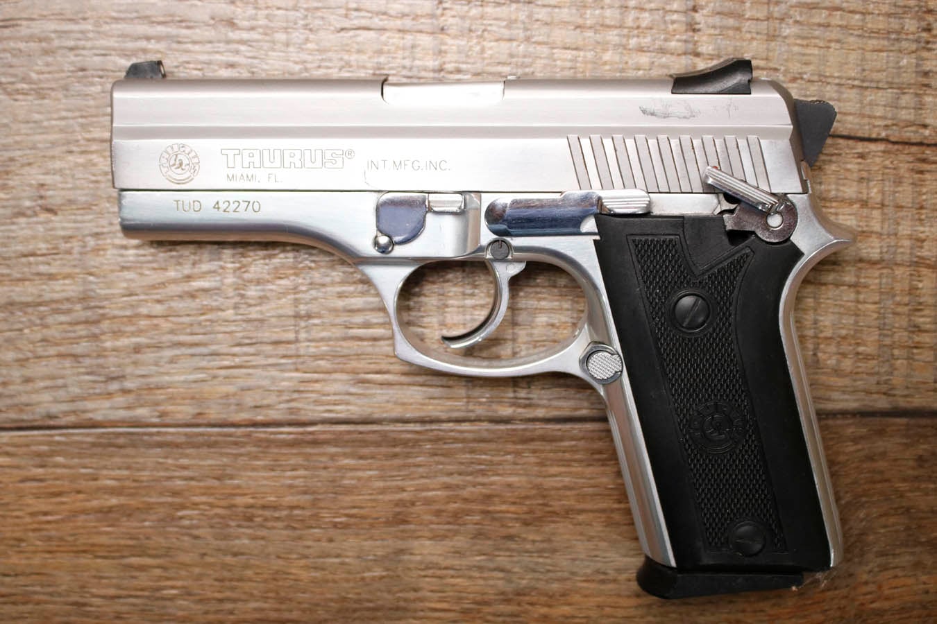 TAURUS PT911 9mm Police Trade-In Pistol with Stainless Finish