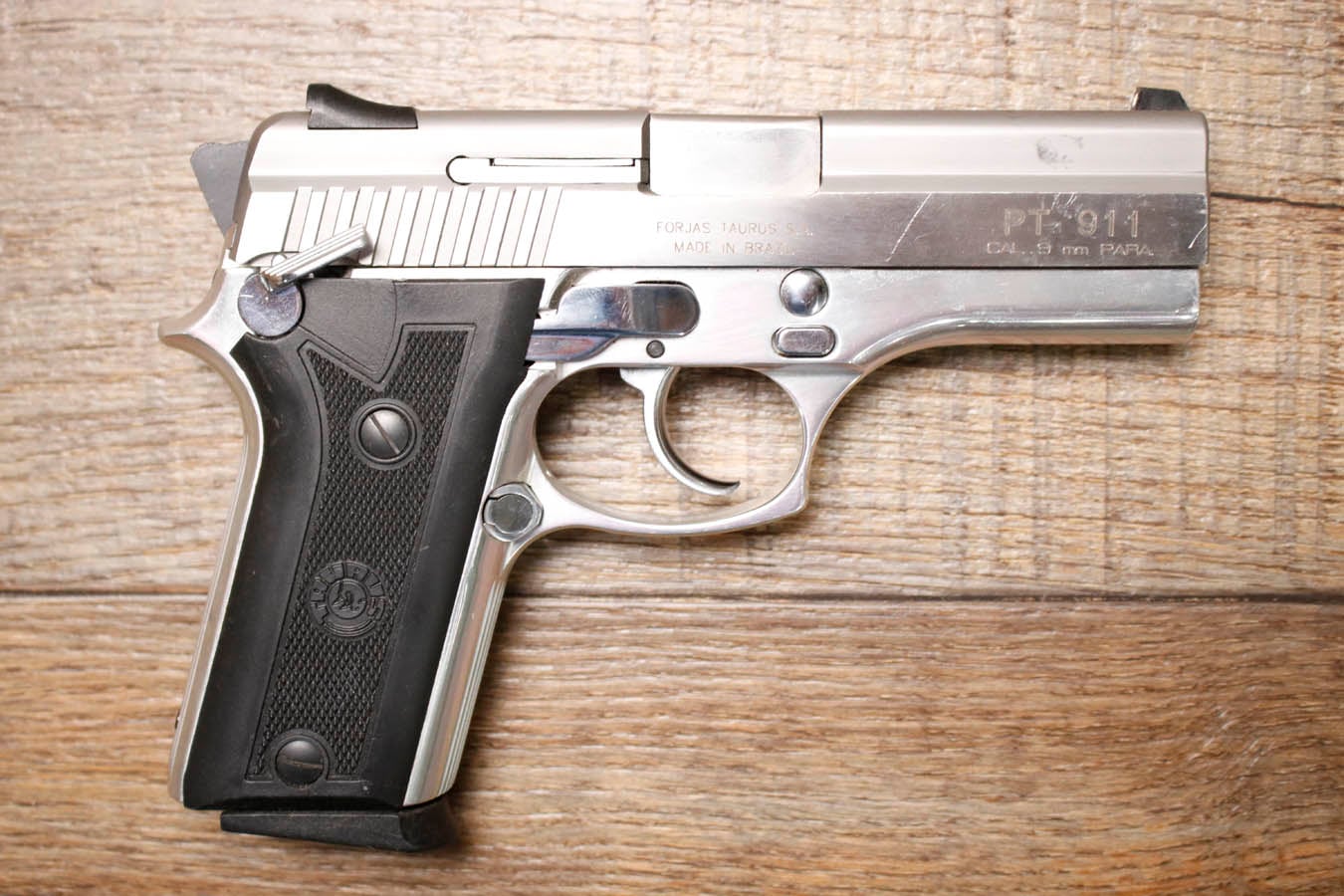 TAURUS PT911 9mm Police Trade-In Pistol with Stainless Finish