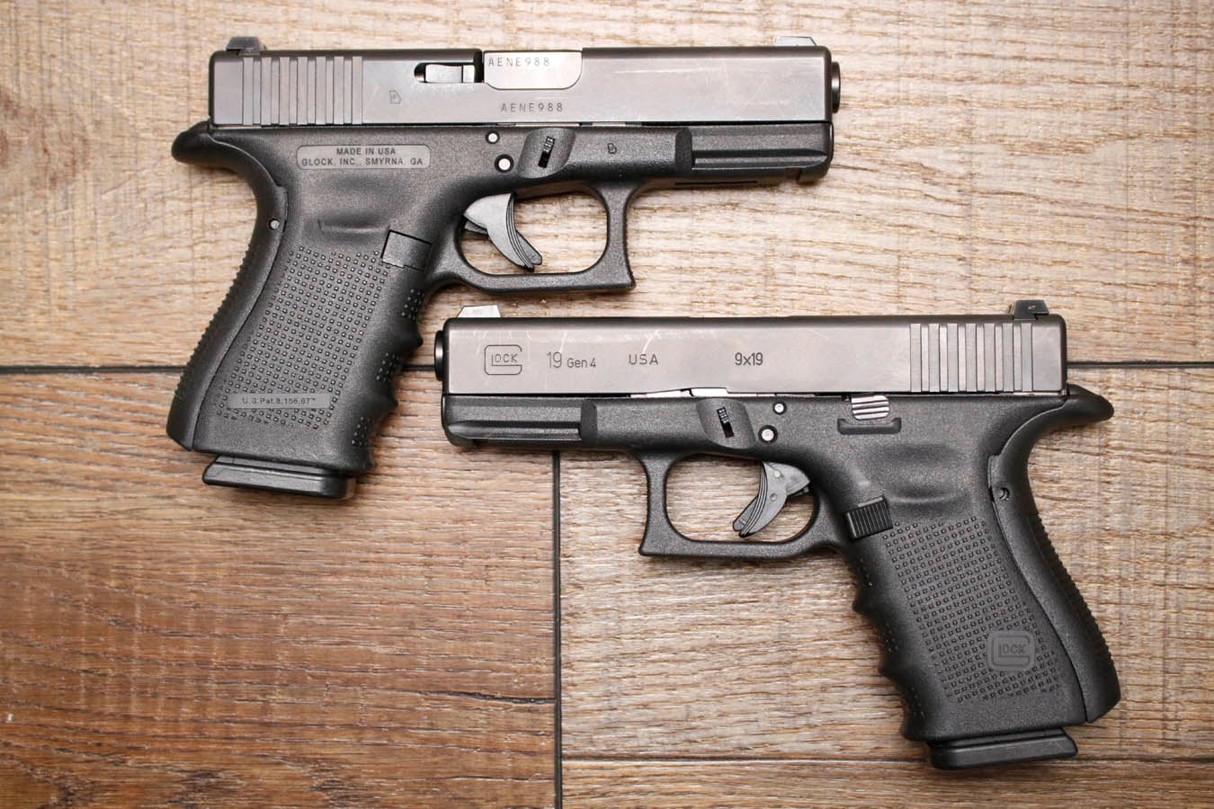 GLOCK 19 Gen 4 9mm Police Trade-In U.S. Made Pistol with Night Sights (Fair Condition)