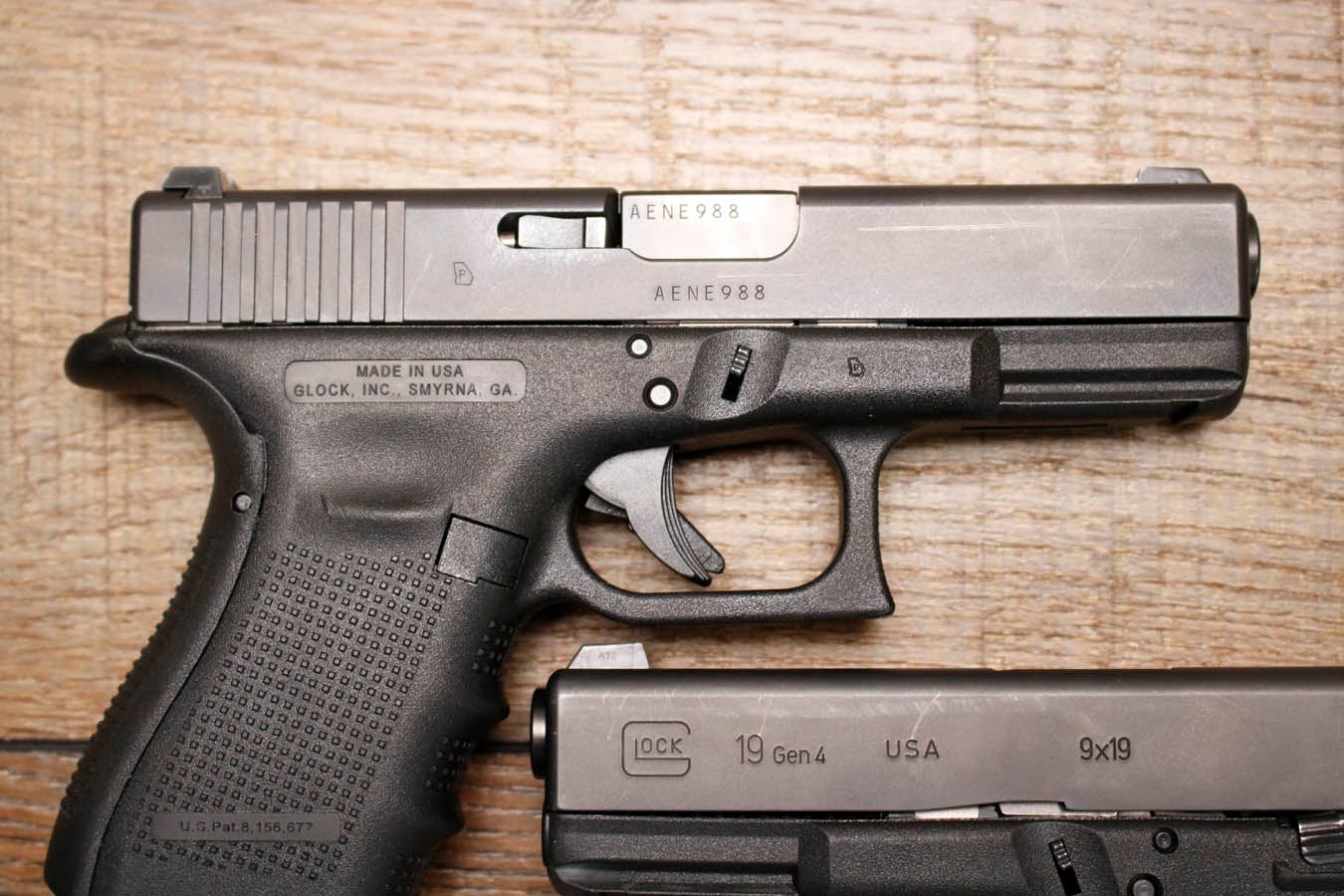 GLOCK 19 Gen 4 9mm Police Trade-In U.S. Made Pistol with Night Sights (Fair Condition)