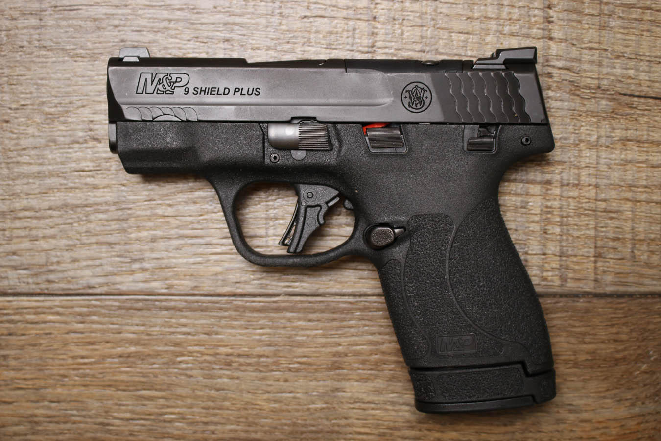 SMITH AND WESSON M&P9 Shield Plus 9mm Optic Ready Police Trade-in Pistol with Thumb Safety