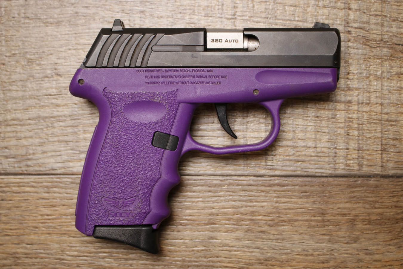 SCCY CPX-3 380 ACP Police Trade-In Pistol with Purple Frame