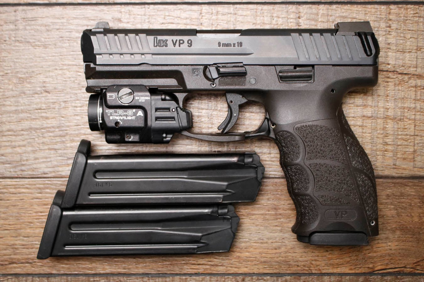 HK VP9 9mm Police Trade-In Pistol with Streamlight TLR-8 A and 3 Magazines