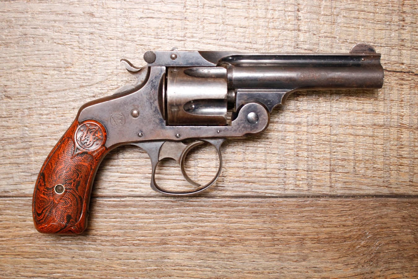 SMITH AND WESSON .38 Double Action Fourth Model Police Trade-in Revolver with 3.25 Inch Barrel