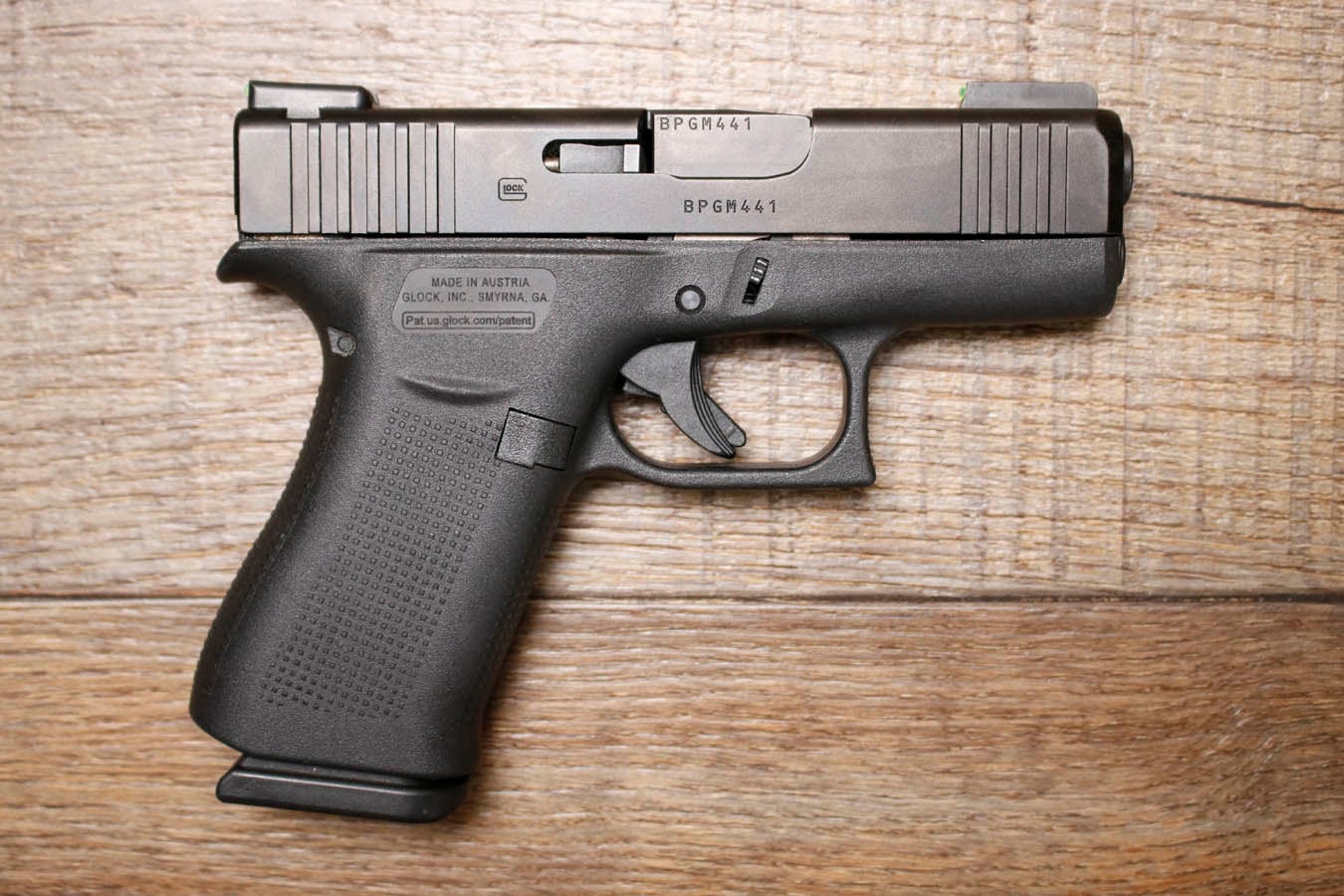GLOCK 43X 9mm Police Trade-In Pistol with Tru Glo TG-H3 Sights