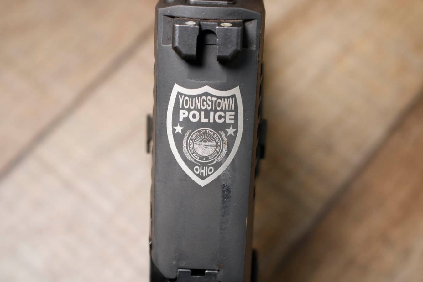 SIG SAUER P320 9mm Police Trade-In Pistol with Wilson Combat Frame and Youngstown Ohio PD Logo