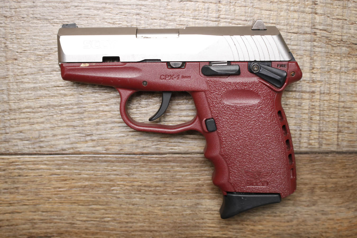 SCCY CPX-1 9mm Police Trade-In Pistol with Crimson Red Frame