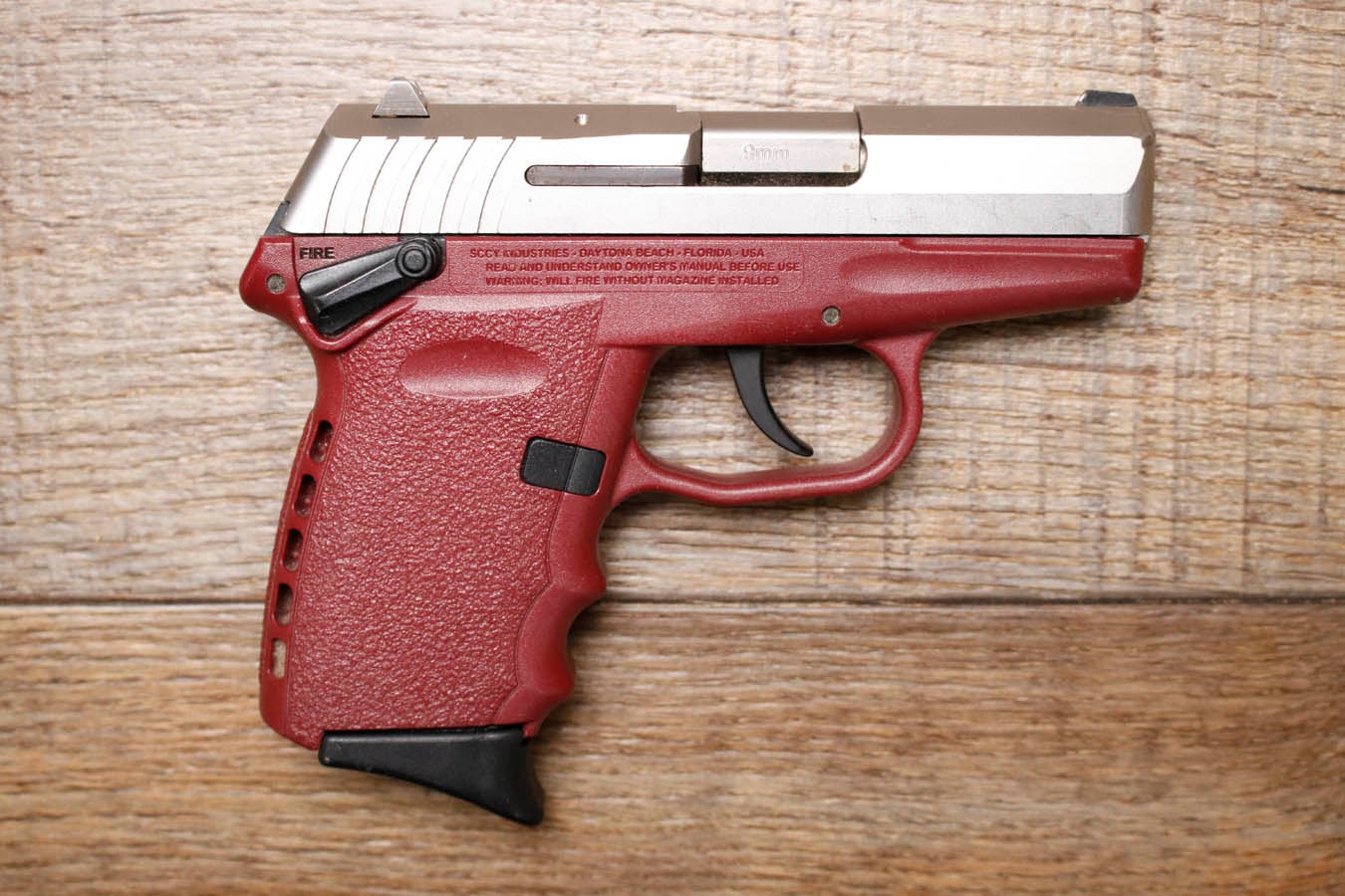 SCCY CPX-1 9mm Police Trade-In Pistol with Crimson Red Frame