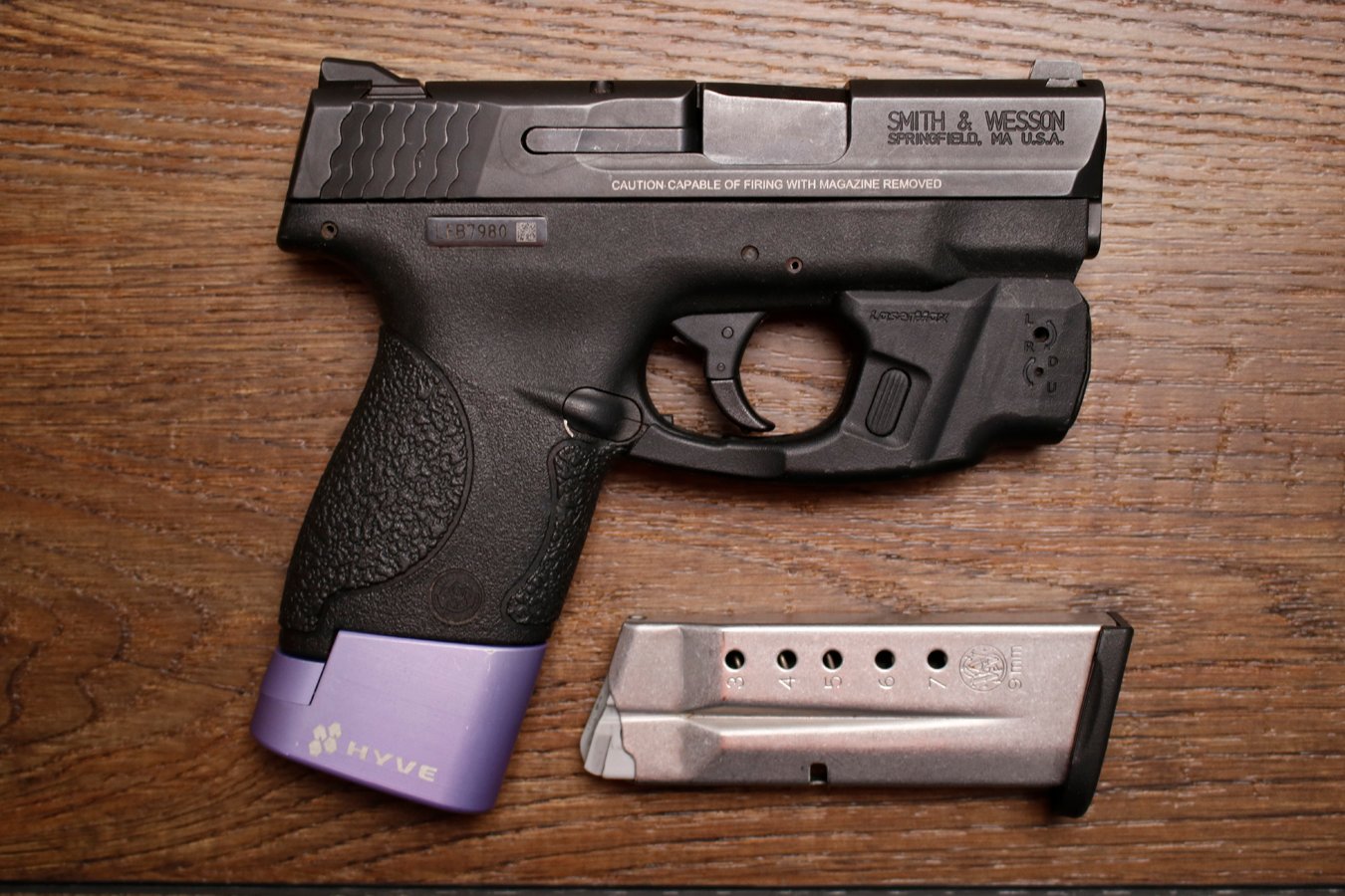 SMITH AND WESSON M&P9 Shield 9mm Police Trade-In Pistol with LaserMax Laser