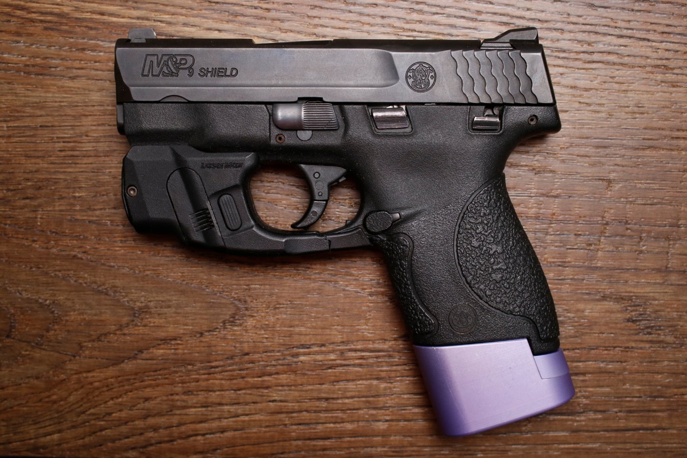 SMITH AND WESSON M&P9 Shield 9mm Police Trade-In Pistol with LaserMax Laser
