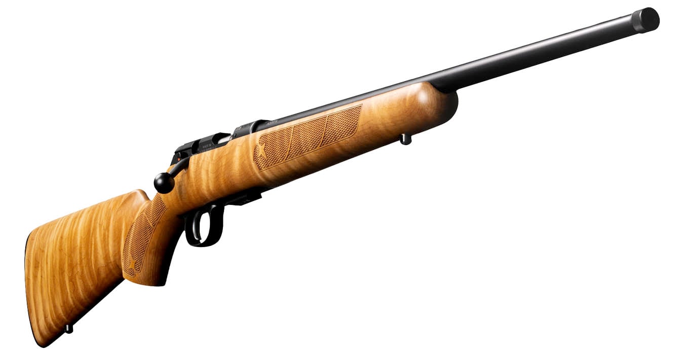 CZ 457 American 22LR Bolt-Action Rifle with AAAA Maple Stock and Threaded Barrel