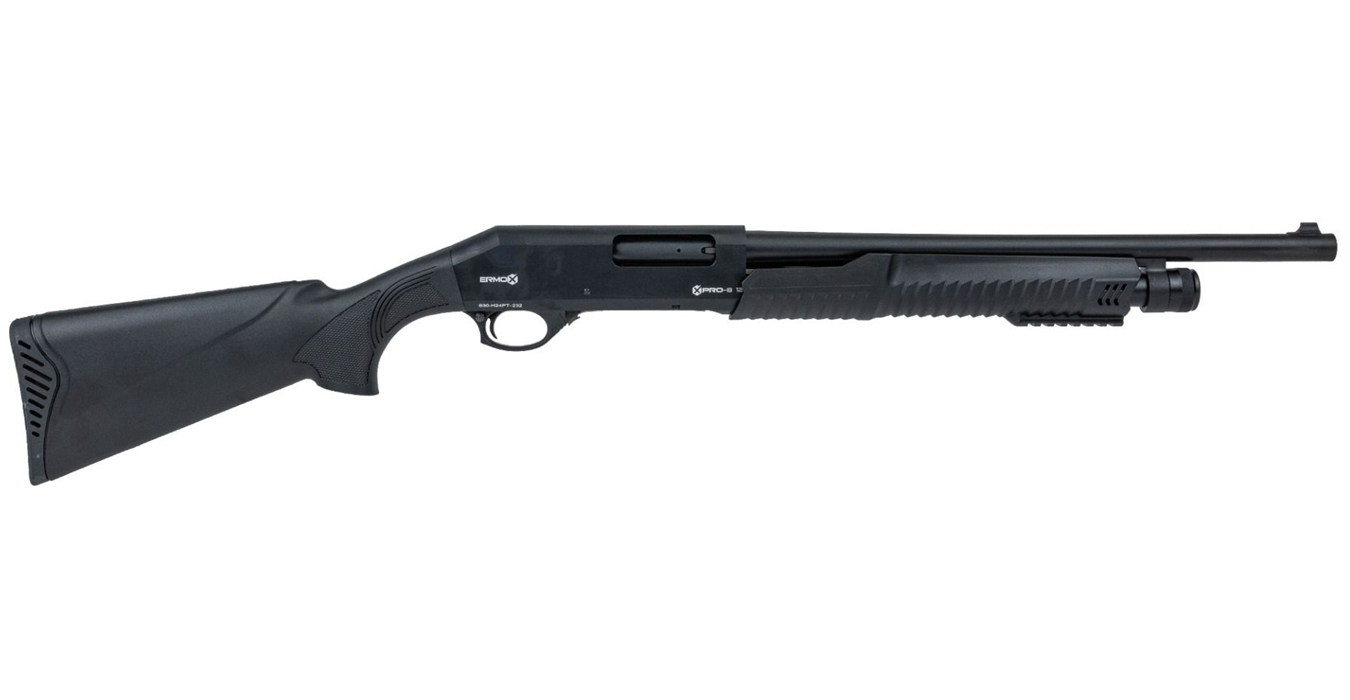 Ermox Defense X Pro B 12 Gauge Pump Shotgun with 18.5 Inch Barrel and Black Synthetic Stock
