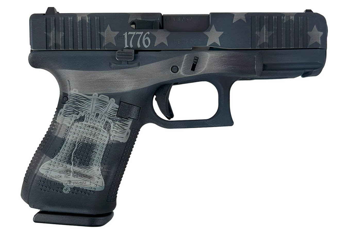 Glock 19 Gen5 9mm Semi-Auto Pistol with We the People Stars and Stripes Finish