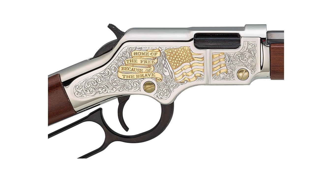 Henry Repeating Arms Golden Boy 22LR God Bless America Lever Action Heirloom Rifle