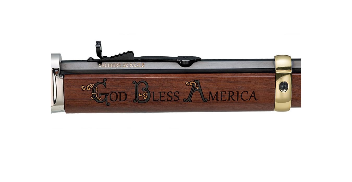 Henry Repeating Arms Golden Boy 22LR God Bless America Lever Action Heirloom Rifle