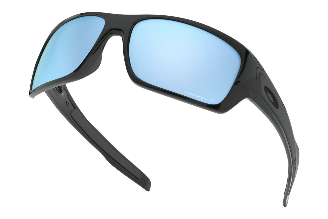 OAKLEY Turbine Sunglasses with Polished Black Frame and Prizm Deep Water Polarized Lenses